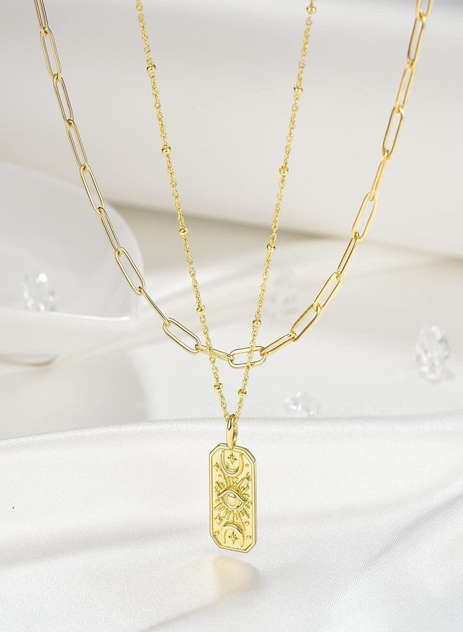 Tarsus Evil Eye Necklace Gold Mal De Ojo Amulet Nazar Third Eye Necklace Protection Jewelry Gifts for Women - Image 2
